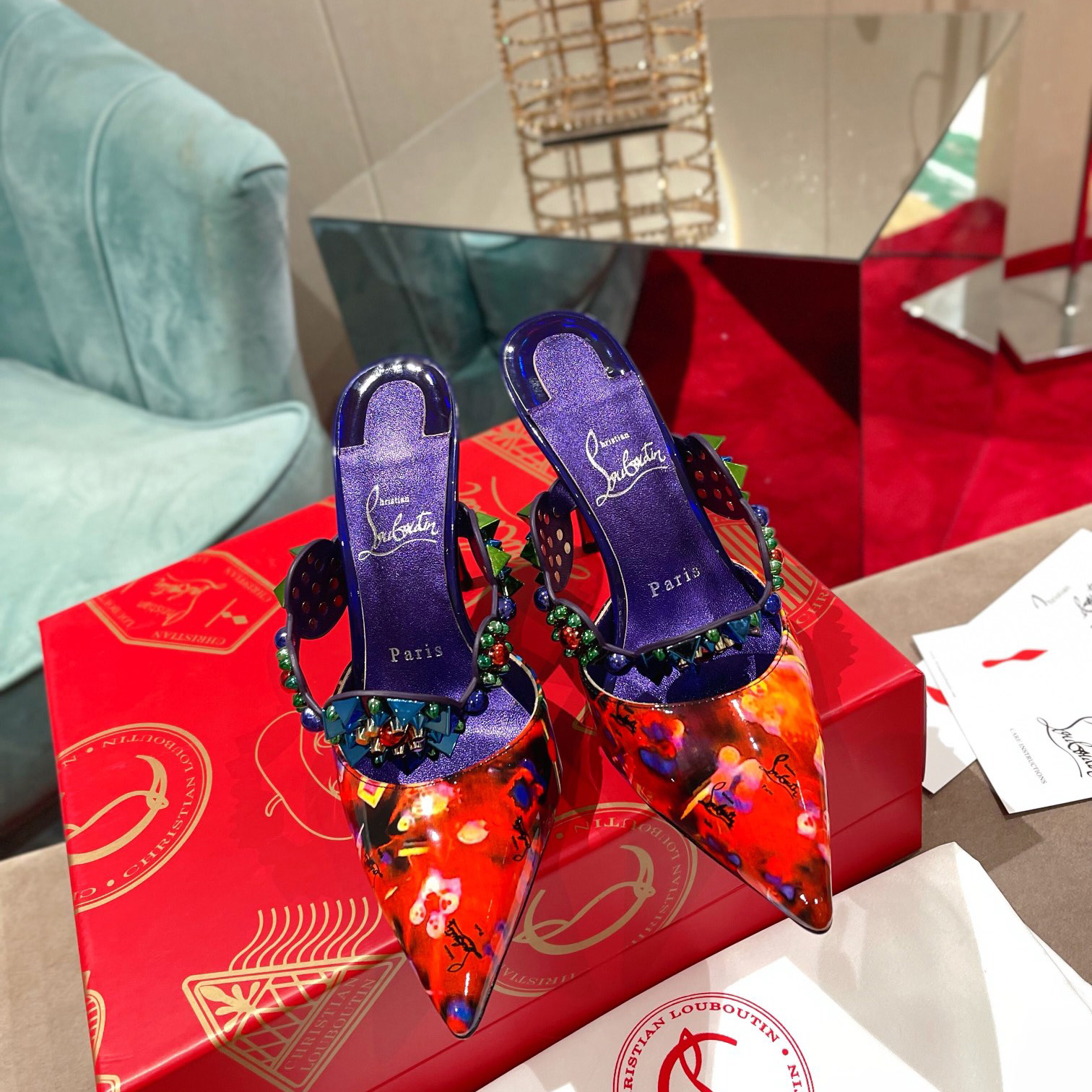 Christian Louboutin Miss Goldora Mules - PerfectKickZ