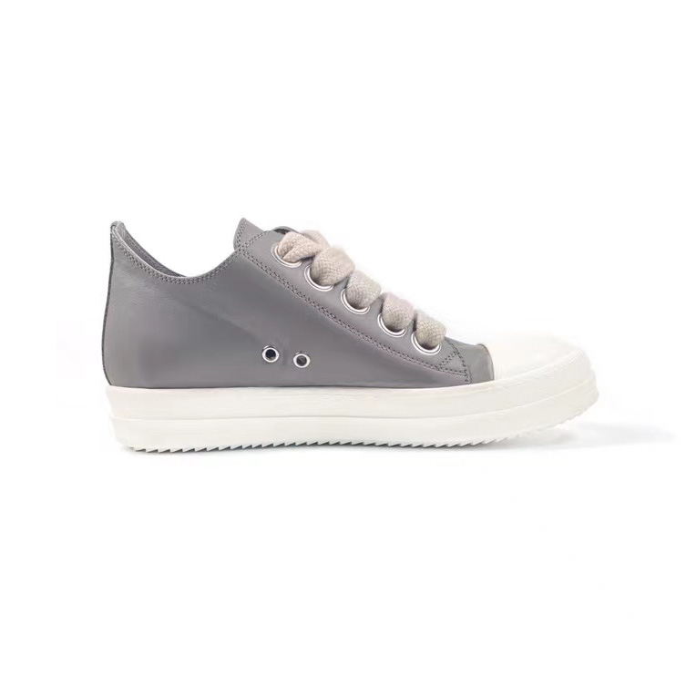 Rick Owens Taupe Calfskin Low Sneakers - 