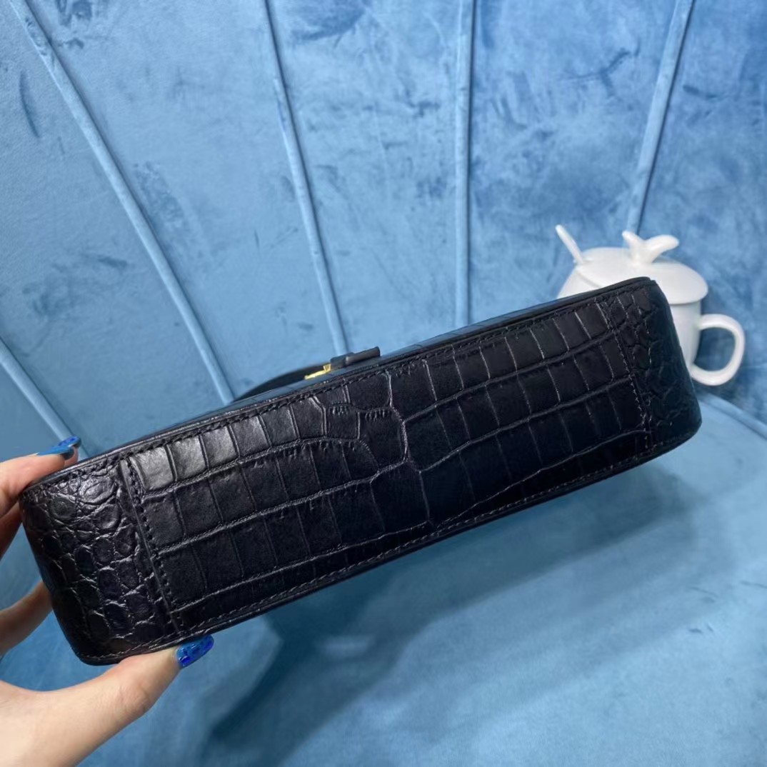 Saint Laurent Black Leather Bag (23-16-6CM) - PerfectKickZ