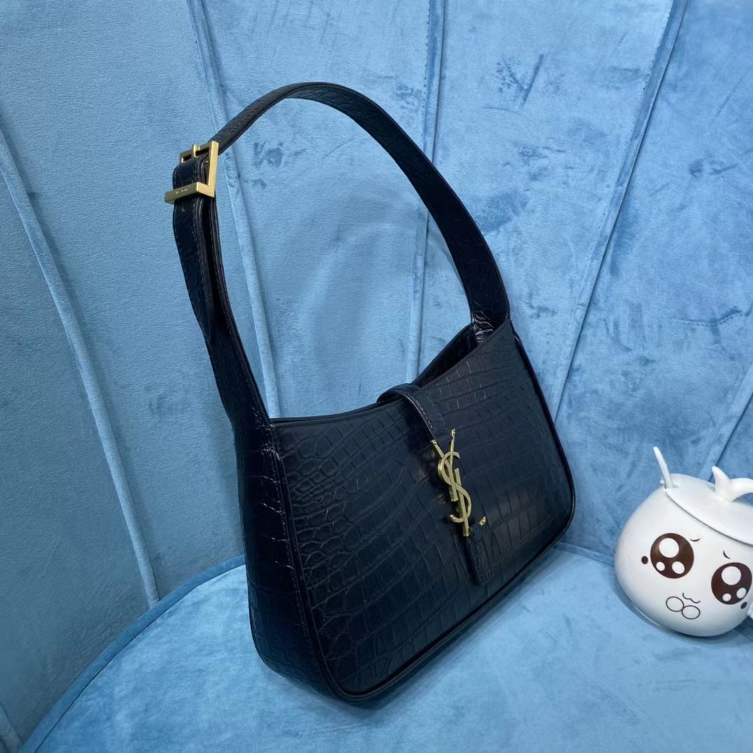 Saint Laurent Black Leather Bag (23-16-6CM) - PerfectKickZ