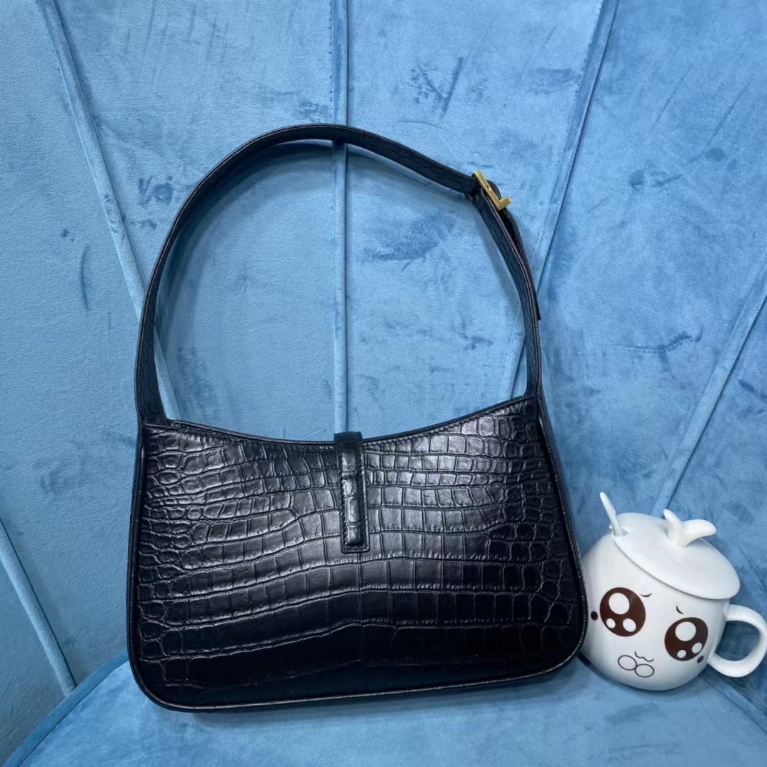 Saint Laurent Black Leather Bag (23-16-6CM) - PerfectKickZ