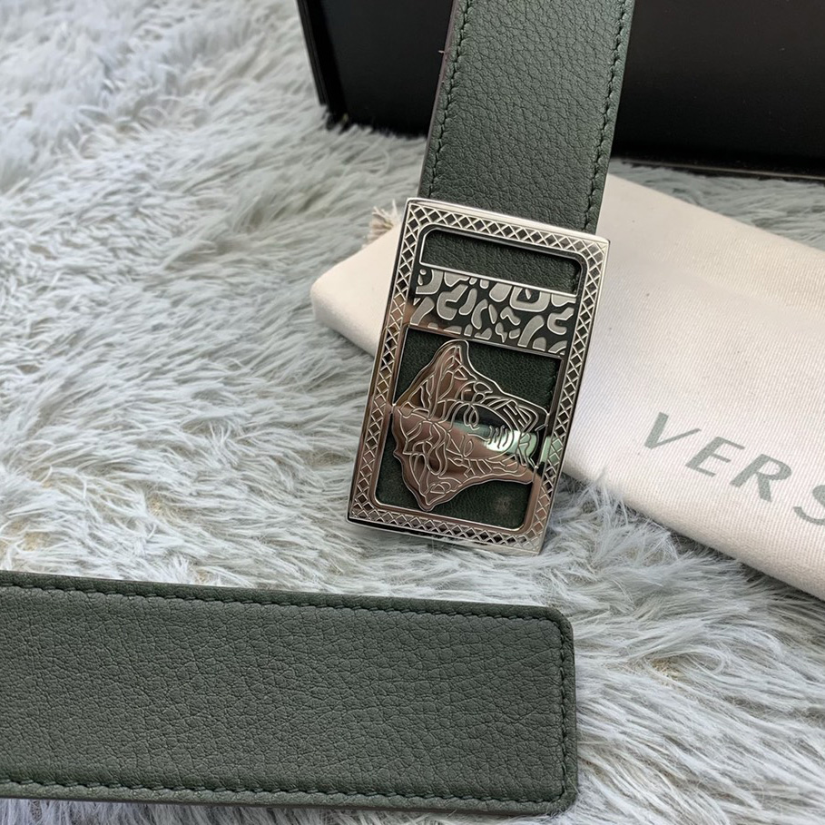 Versace Medusa Head Leather Belt  35mm - PerfectKickZ