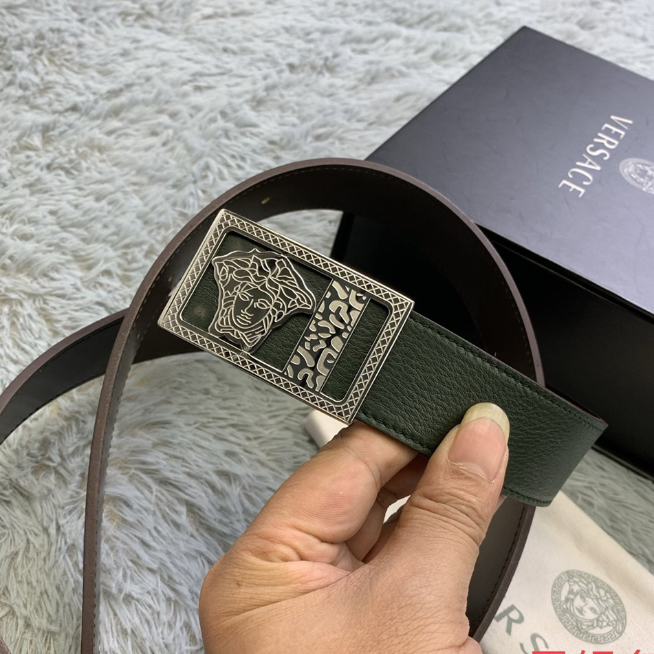 Versace Medusa Head Leather Belt  35mm - PerfectKickZ