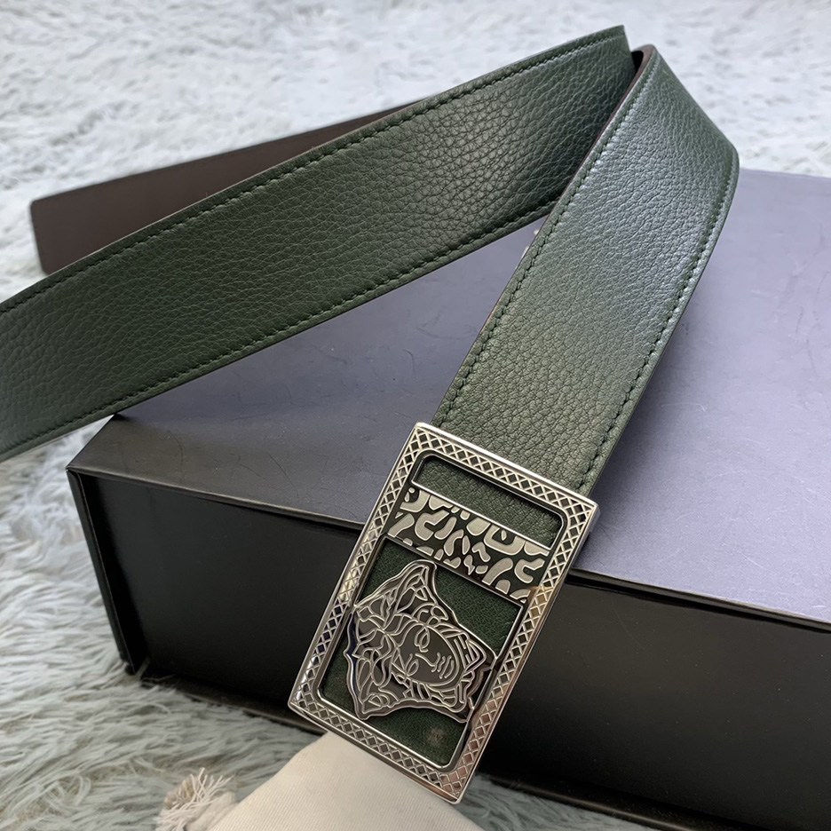 Versace Medusa Head Leather Belt  35mm - PerfectKickZ