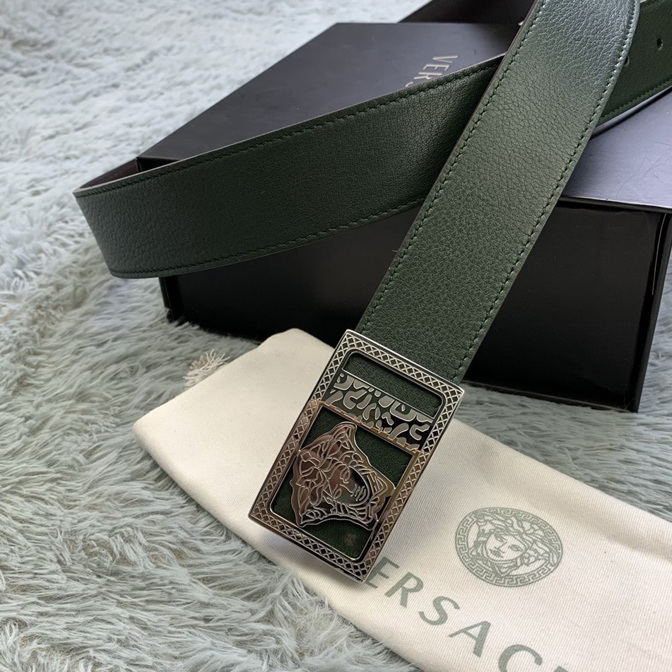 Versace Medusa Head Leather Belt  35mm - PerfectKickZ