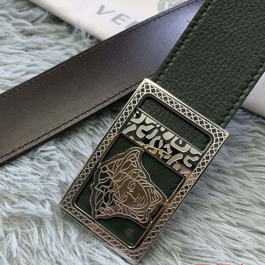 Versace Medusa Head Leather Belt  35mm - PerfectKickZ