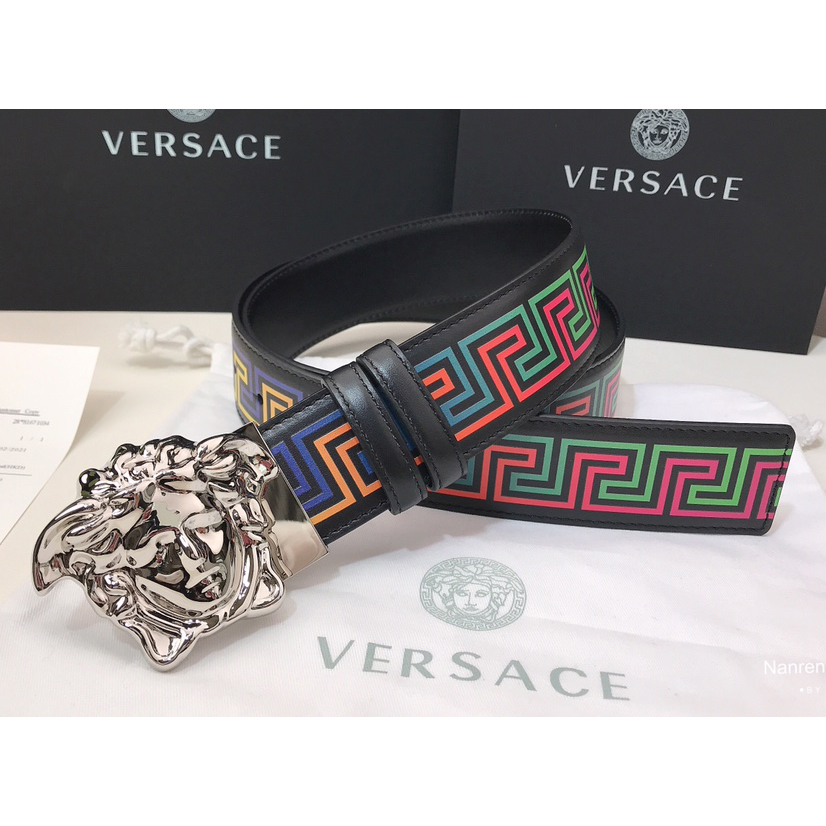 Versace Barocco Print Palazzo 40 MM Belt  - PerfectKickZ