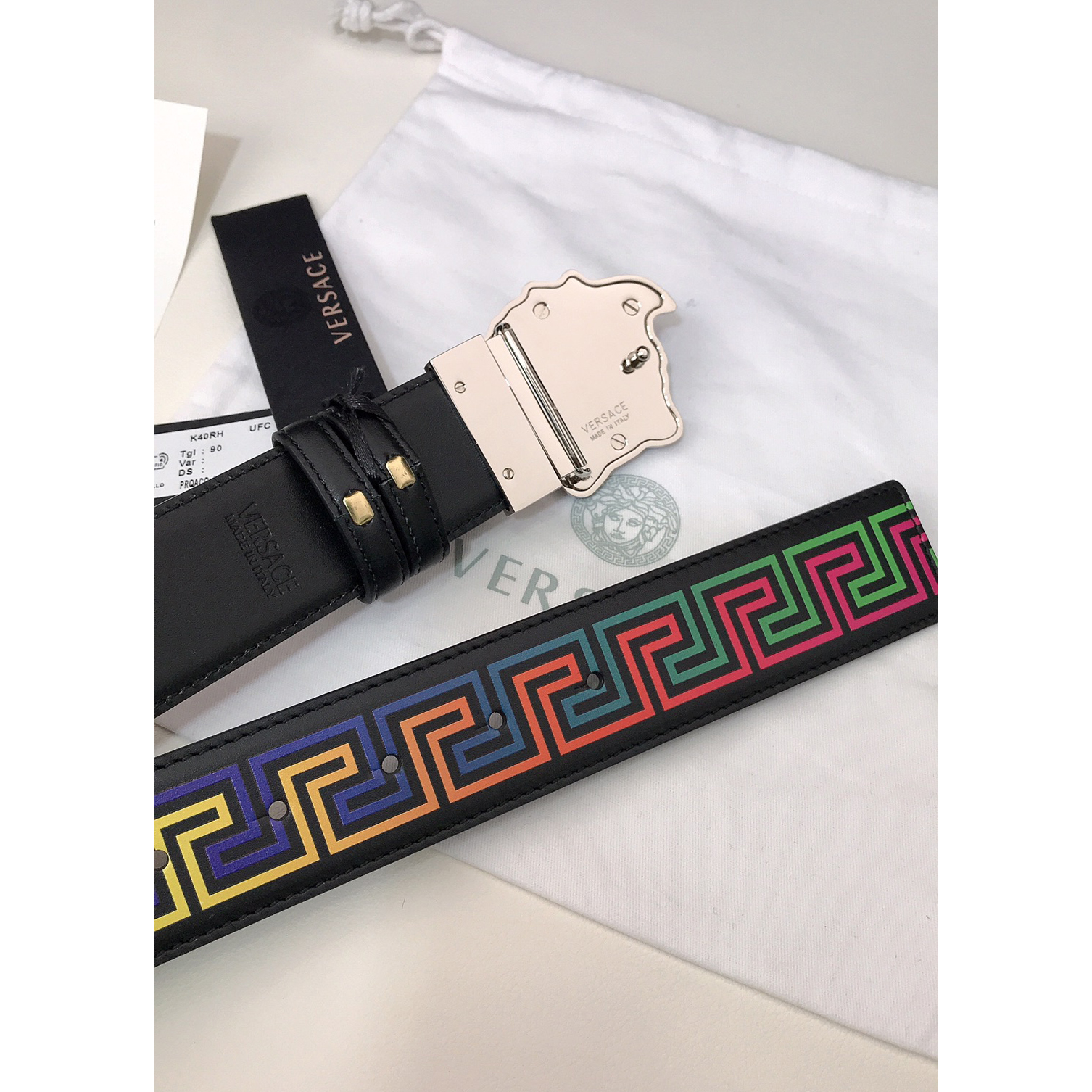 Versace Barocco Print Palazzo 40 MM Belt  - PerfectKickZ