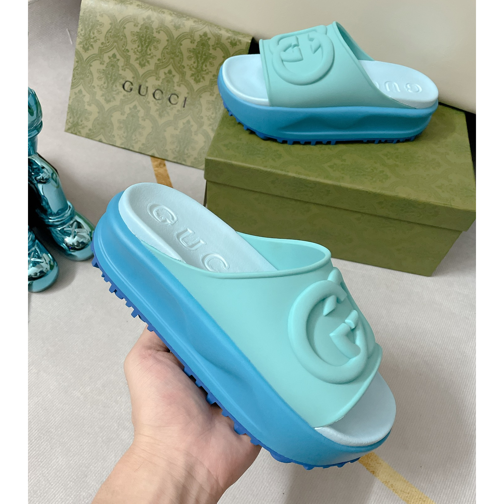 Gucci GG Thick soled slippers - PerfectKickZ