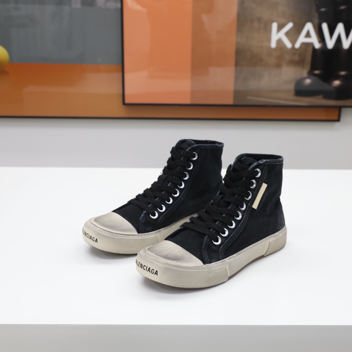 Balenciaga Men's  Paris High Top Sneaker In Black - PerfectKickZ