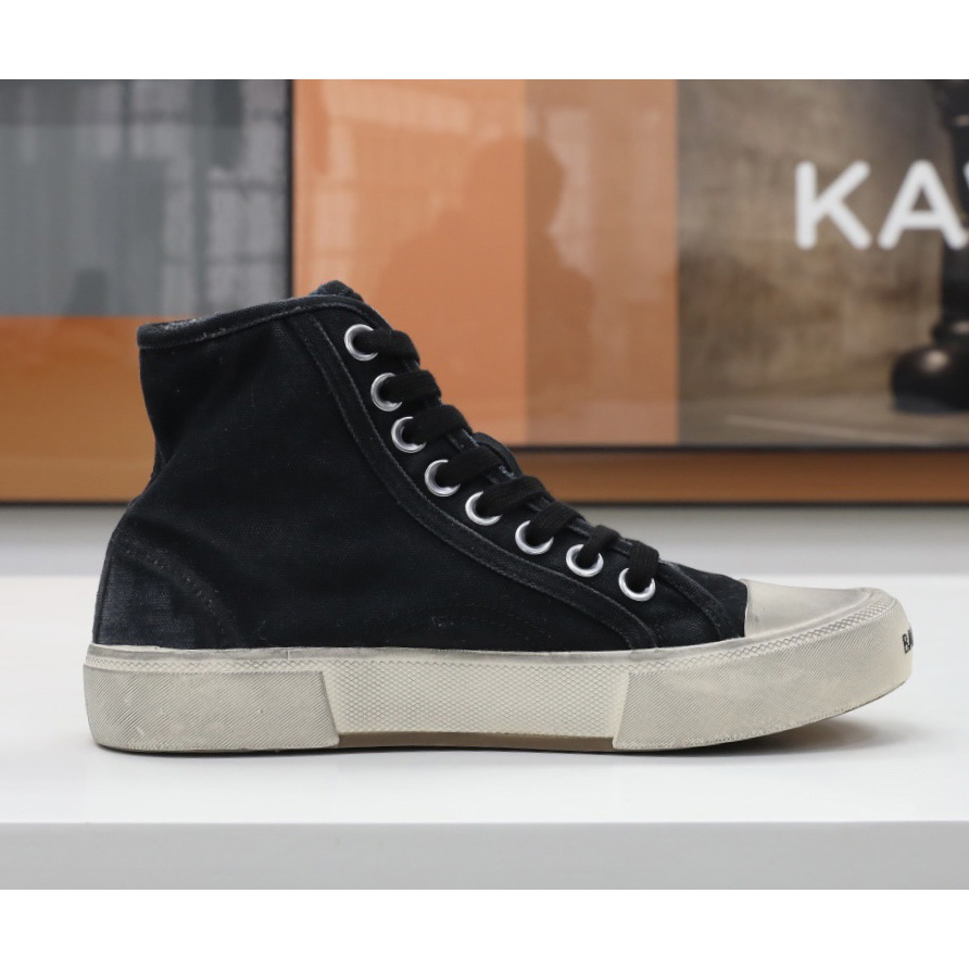 Balenciaga Men's  Paris High Top Sneaker In Black - PerfectKickZ