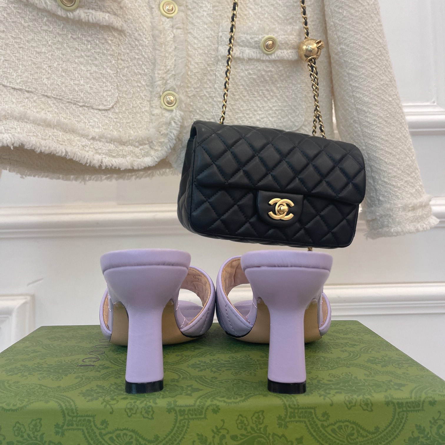 Gucci Women's Double G Slide Sandal With Heel Height Of 7.5cm - PerfectKickZ