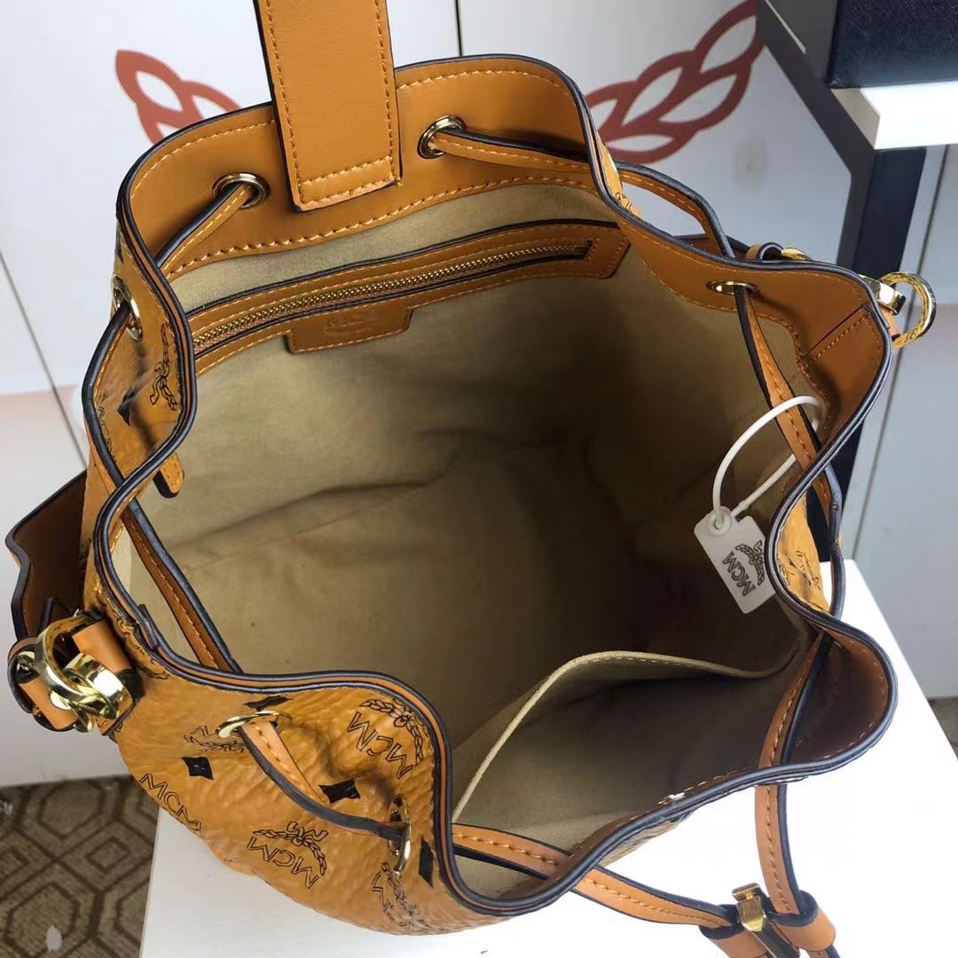 MCM Dessau Drawstring Bag In Visetos(24-25-15CM) - 