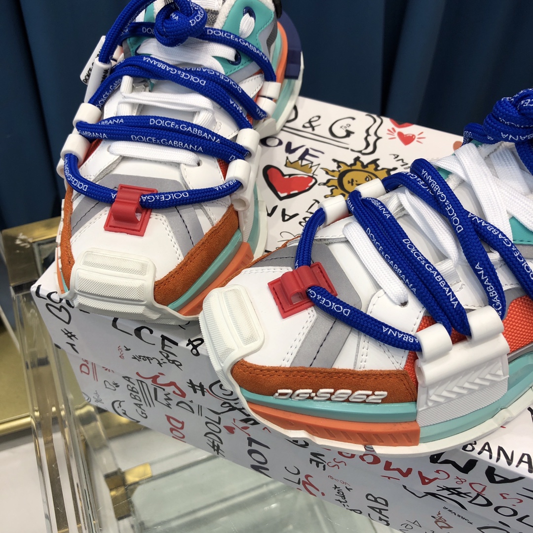 Dolce & Gabbana Mixed-Material Space Sneakers - 