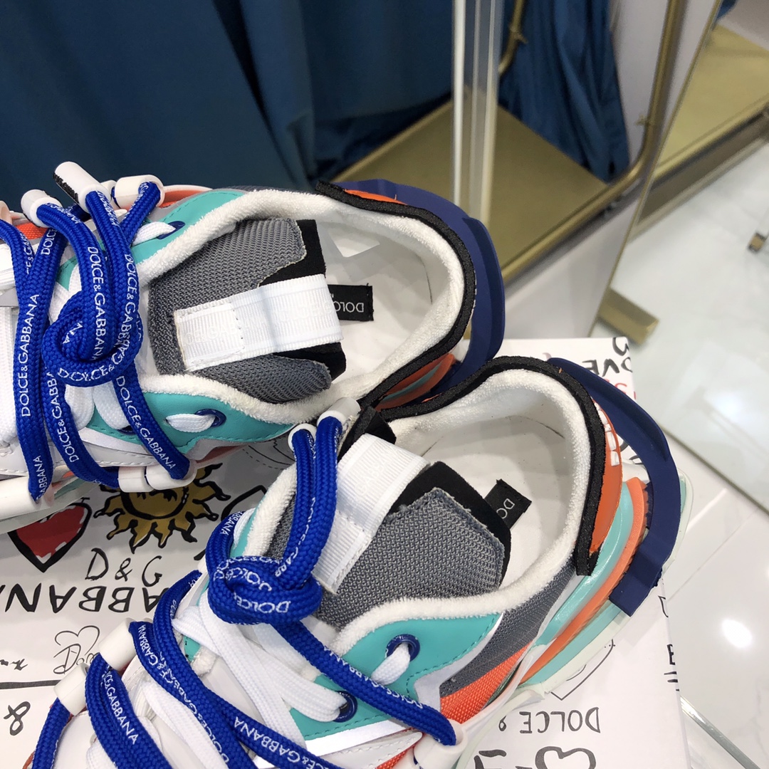 Dolce & Gabbana Mixed-Material Space Sneakers - 