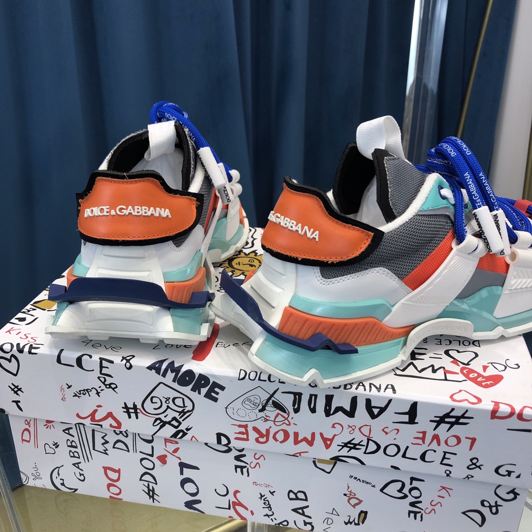 Dolce & Gabbana Mixed-Material Space Sneakers - 