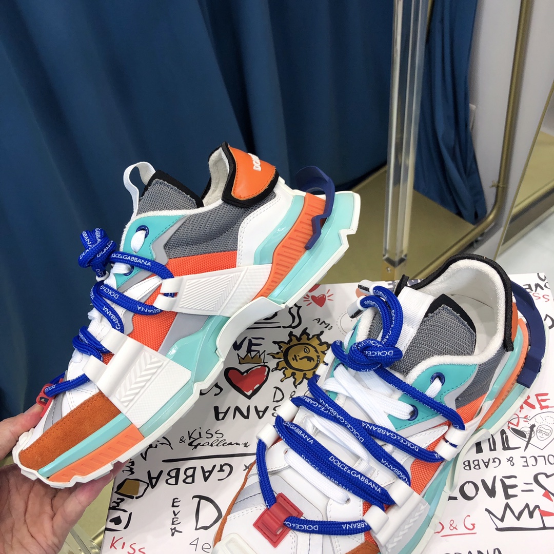 Dolce & Gabbana Mixed-Material Space Sneakers - 