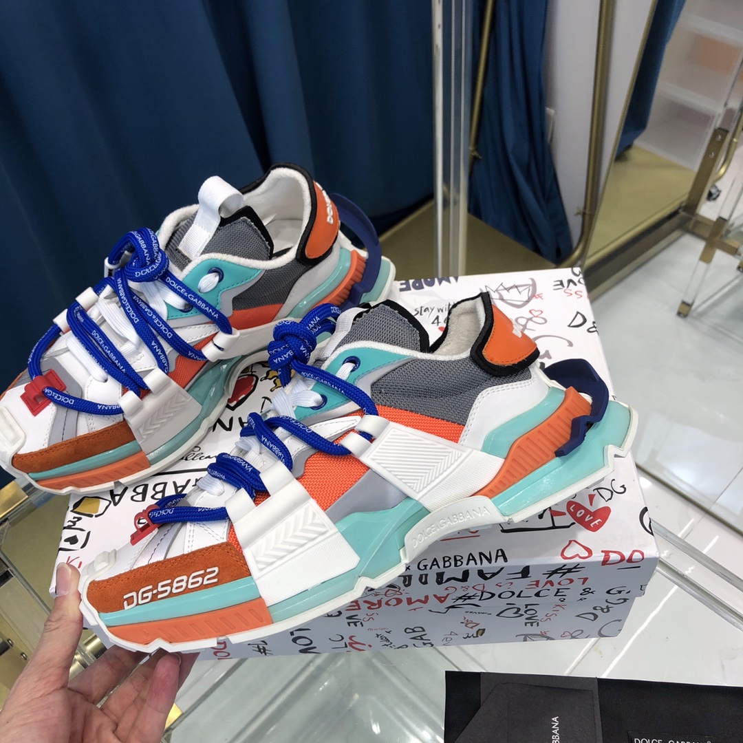 Dolce & Gabbana Mixed-Material Space Sneakers - PerfectKickZ