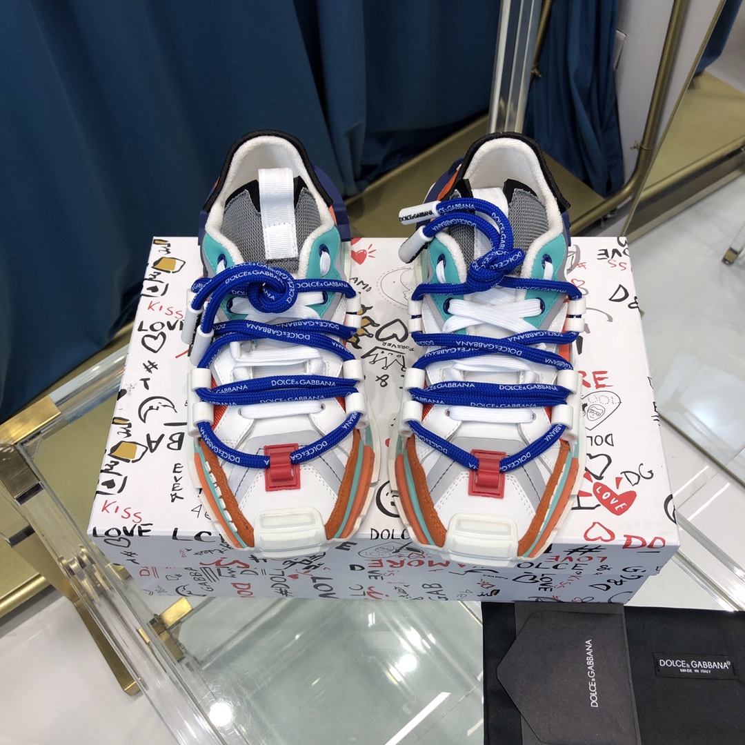 Dolce & Gabbana Mixed-Material Space Sneakers - 