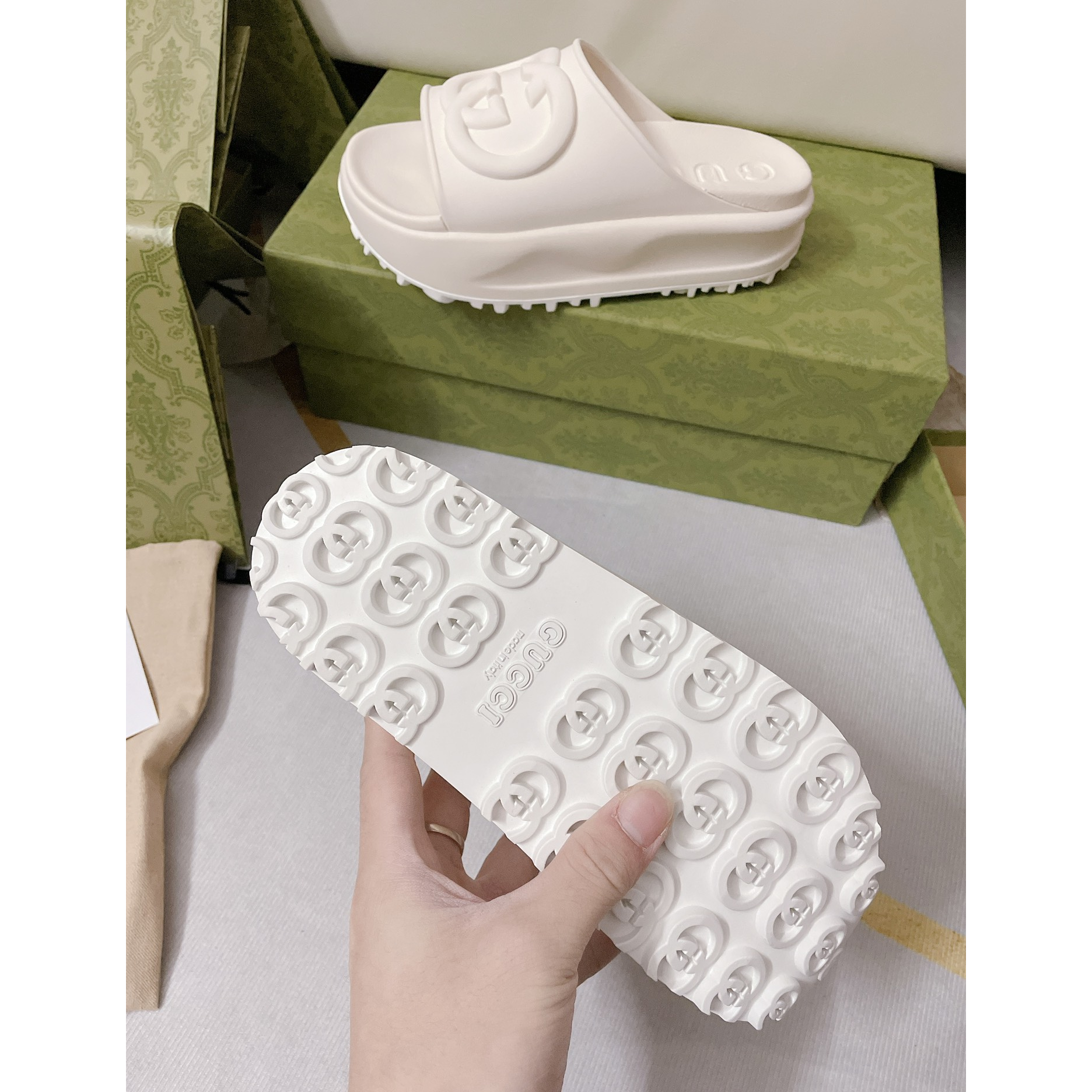 Gucci GG Thick soled slippers - PerfectKickZ