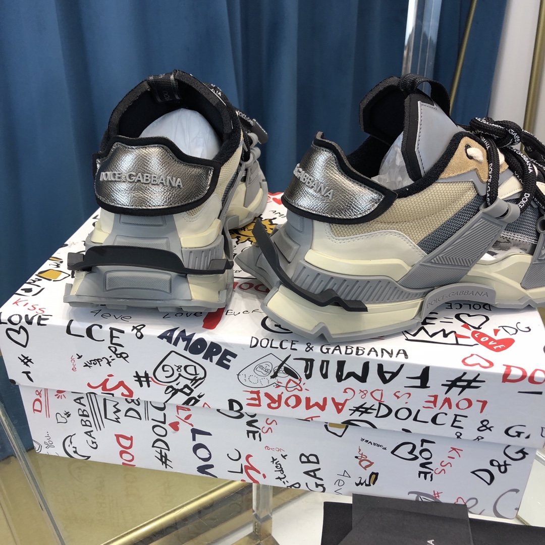 Dolce & Gabbana Mixed-Material Space Sneakers - 