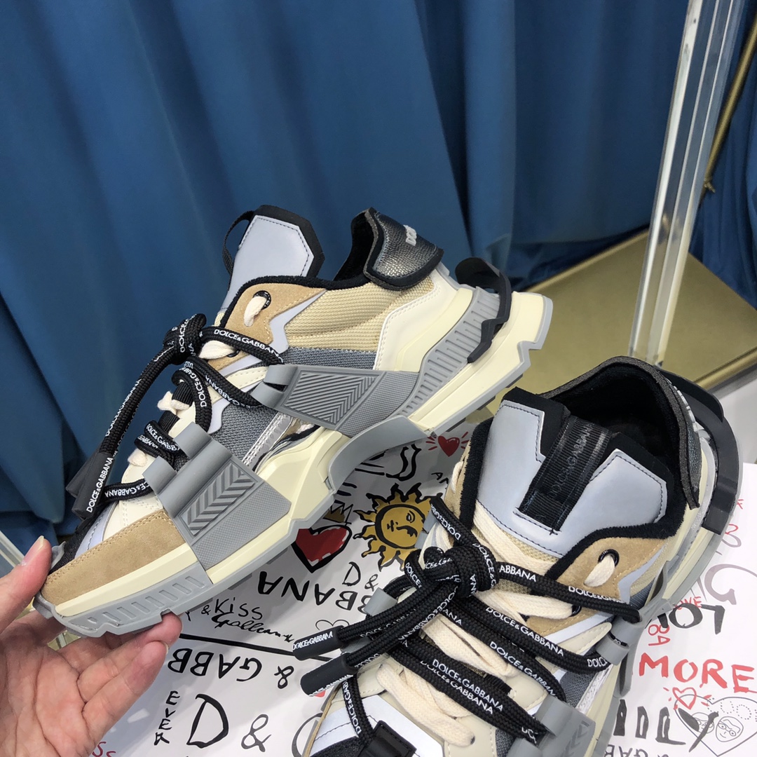 Dolce & Gabbana Mixed-Material Space Sneakers - 