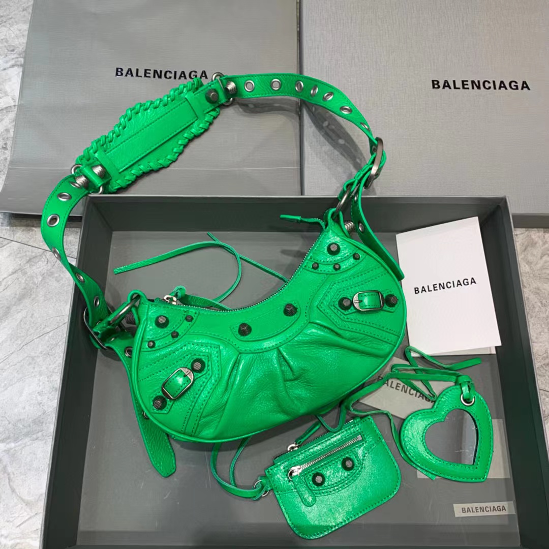 Balenciaga Le Cagole XS Shoulder Bag In Green(26-12-6cm) - PerfectKickZ