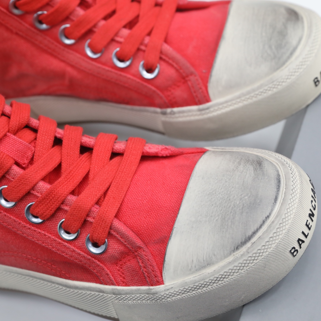 Balenciaga Men's  Paris High Top Sneaker In Red - PerfectKickZ