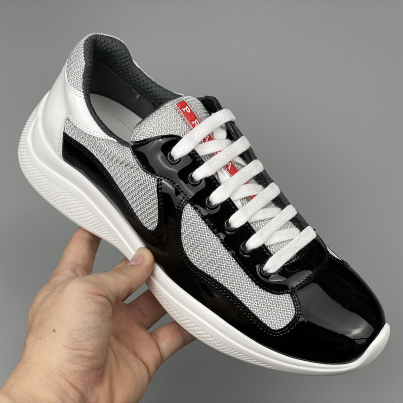 Prada Male America's Cup Sneaker In Black(upon uk size) - PerfectKickZ