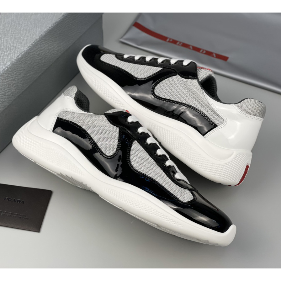 Prada Male America's Cup Sneaker In Black(upon uk size) - PerfectKickZ