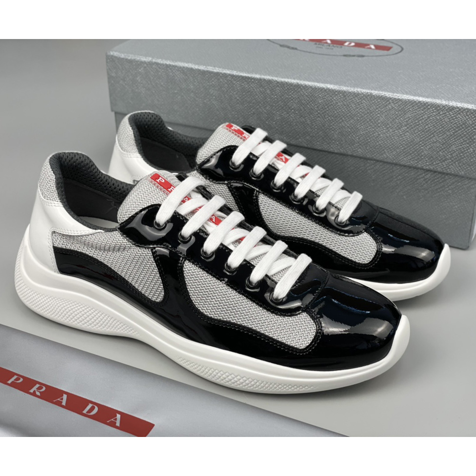 Prada Male America's Cup Sneaker In Black(upon uk size) - PerfectKickZ