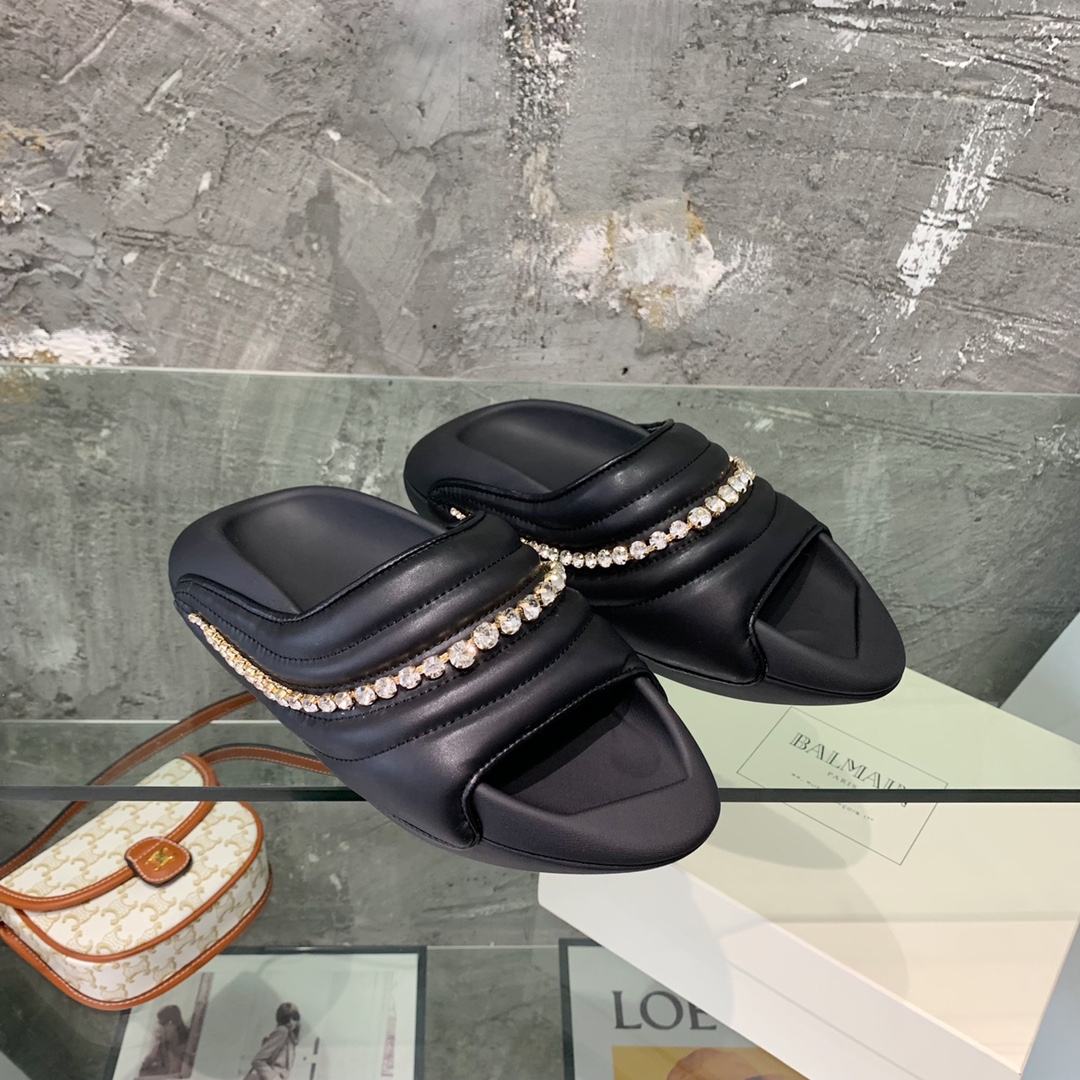 Balmain B-It-Puffy Slides - PerfectKickZ