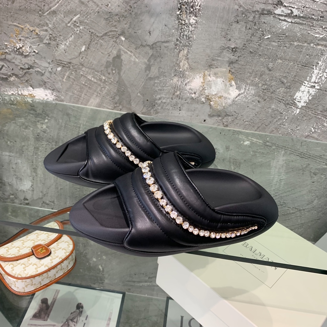 Balmain B-It-Puffy Slides - PerfectKickZ