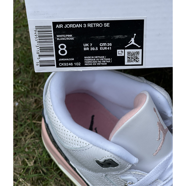 Air Jordan 3 Wmns 'Atmosphere' Sneakers   CK9246-102 - PerfectKickZ