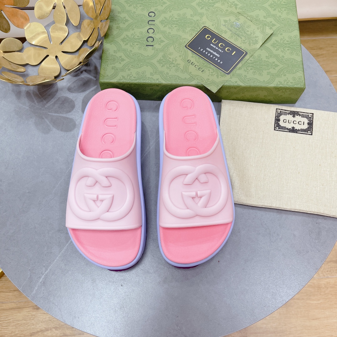 Gucci GG Thick soled slippers - PerfectKickZ