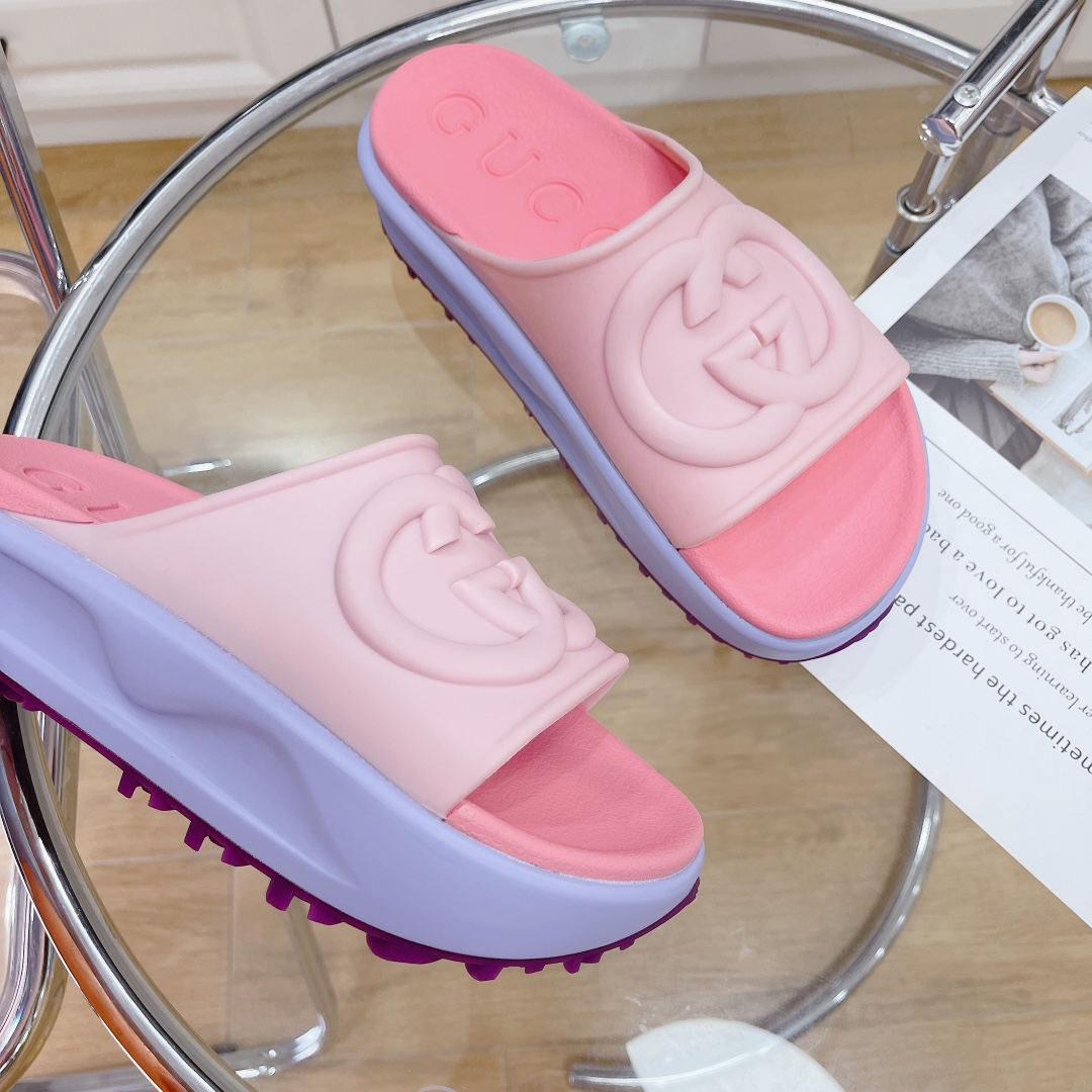 Gucci GG Thick soled slippers - PerfectKickZ
