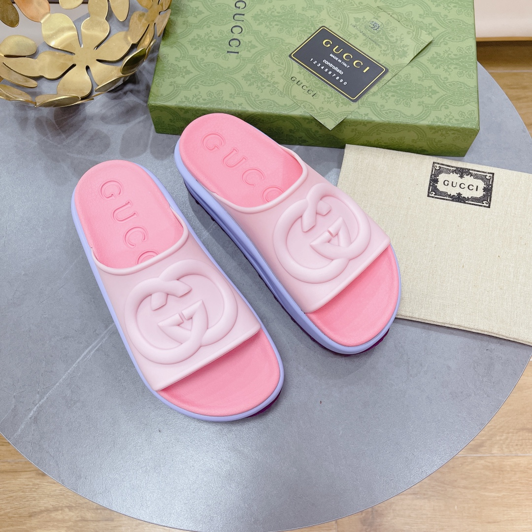 Gucci GG Thick soled slippers - PerfectKickZ