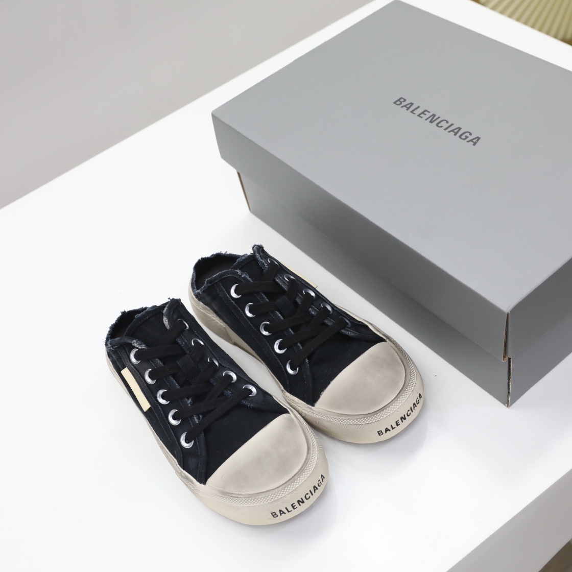 Balenciaga Men's Paris Sneaker Mule In Black - PerfectKickZ