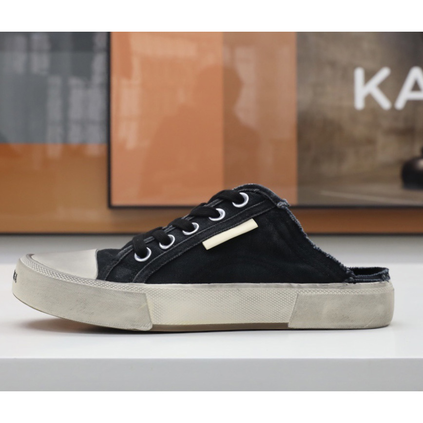Balenciaga Men's Paris Sneaker Mule In Black - PerfectKickZ