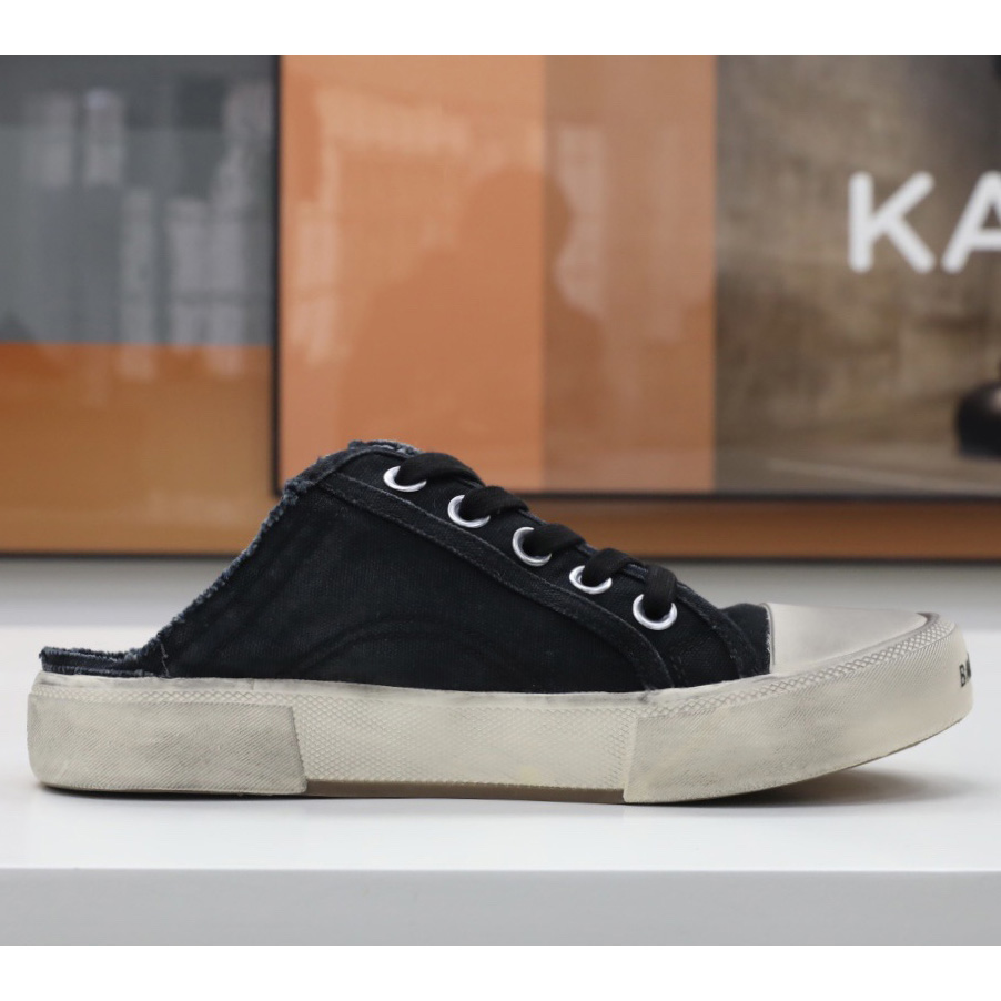 Balenciaga Men's Paris Sneaker Mule In Black - PerfectKickZ