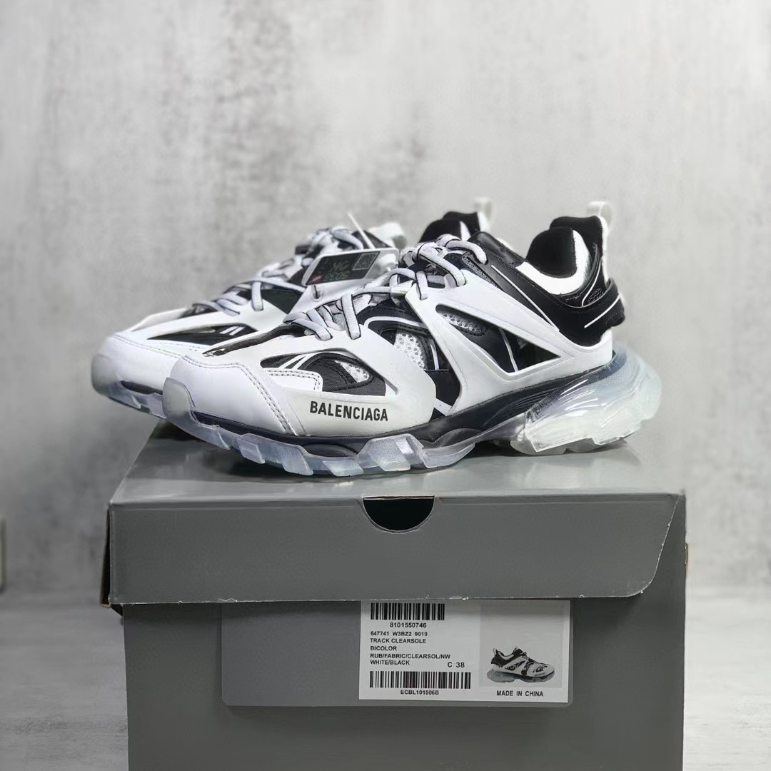 Balenciaga Track  Sneaker  Clear Sole In White - PerfectKickZ