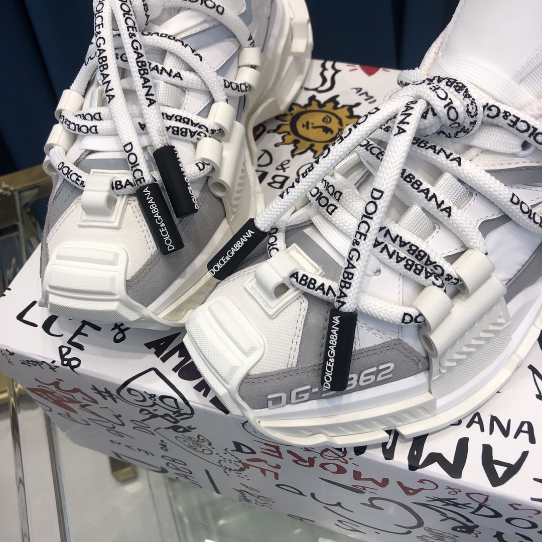 Dolce & Gabbana Mixed-Material Space Sneakers - PerfectKickZ