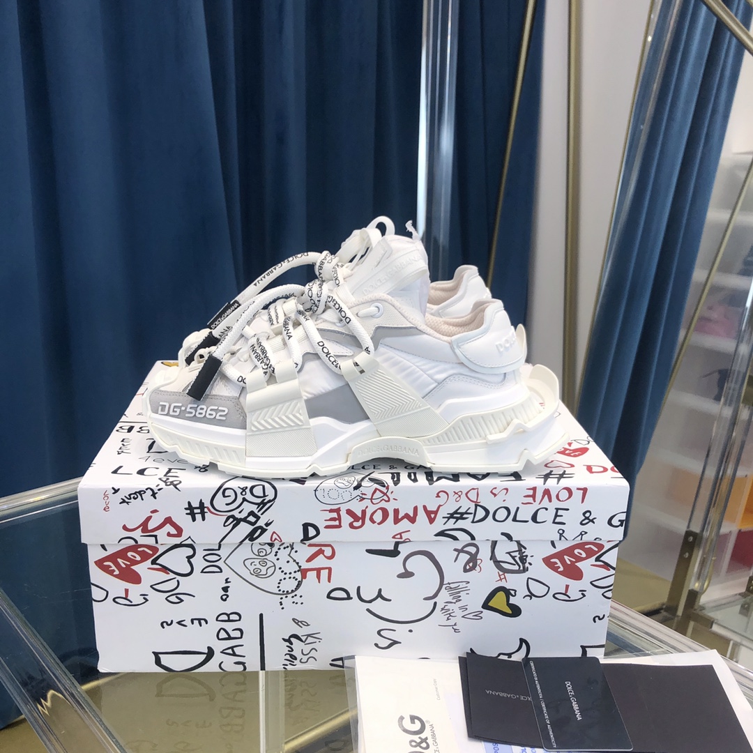 Dolce & Gabbana Mixed-Material Space Sneakers - PerfectKickZ