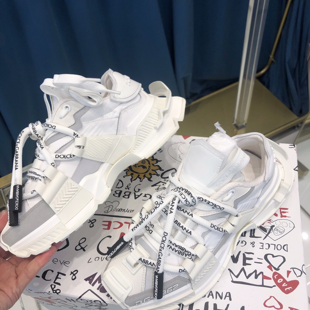 Dolce & Gabbana Mixed-Material Space Sneakers - PerfectKickZ