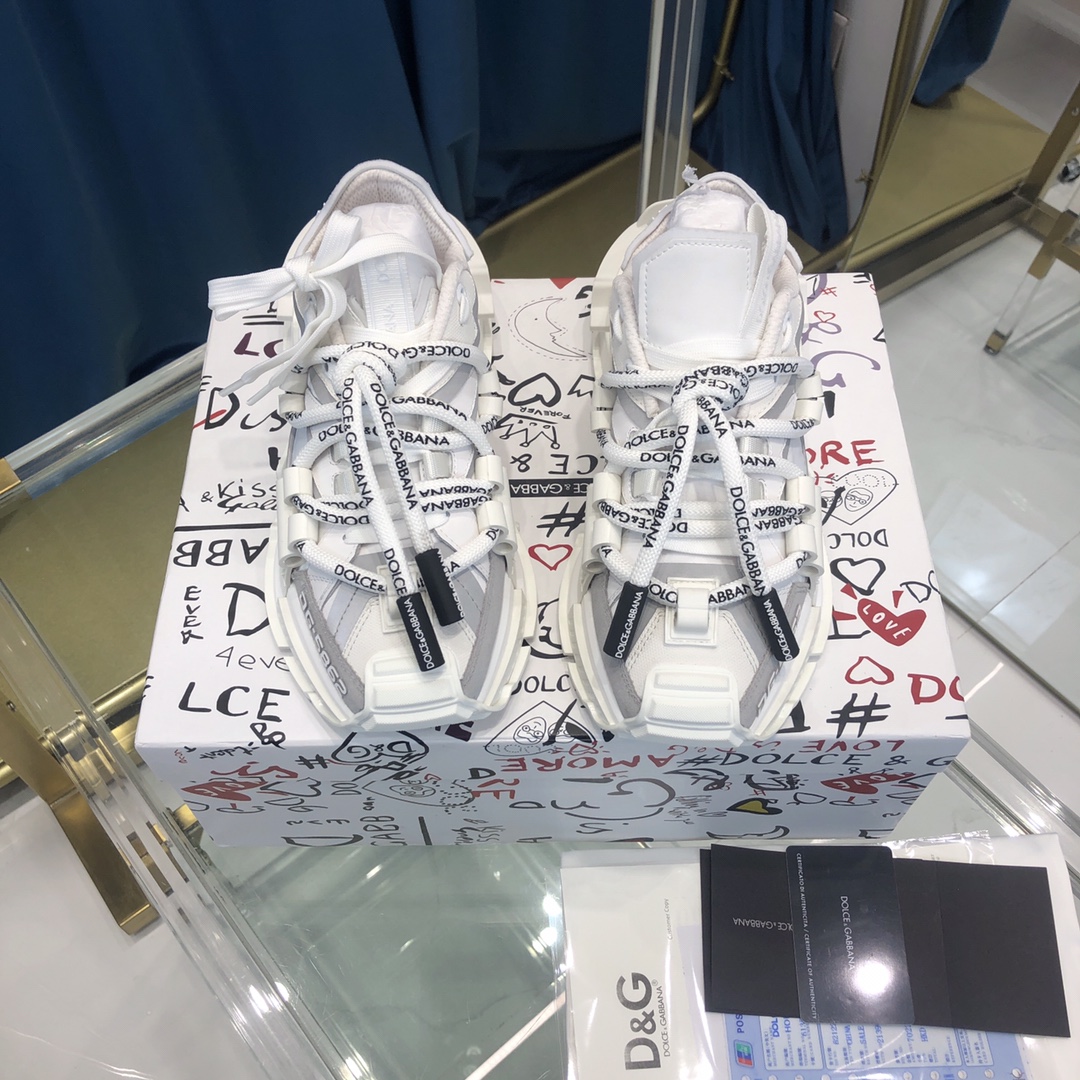 Dolce & Gabbana Mixed-Material Space Sneakers - PerfectKickZ