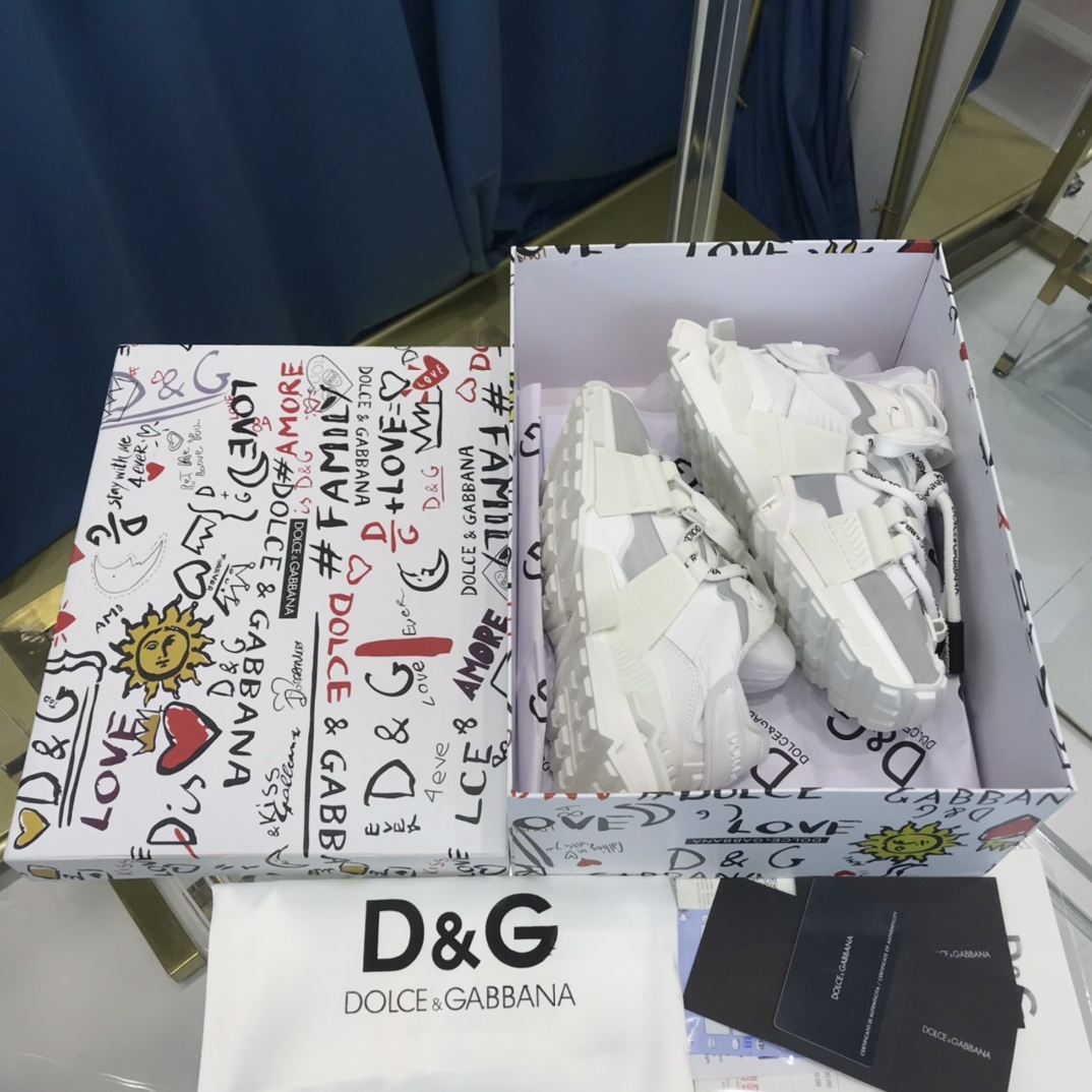 Dolce & Gabbana Mixed-Material Space Sneakers - PerfectKickZ