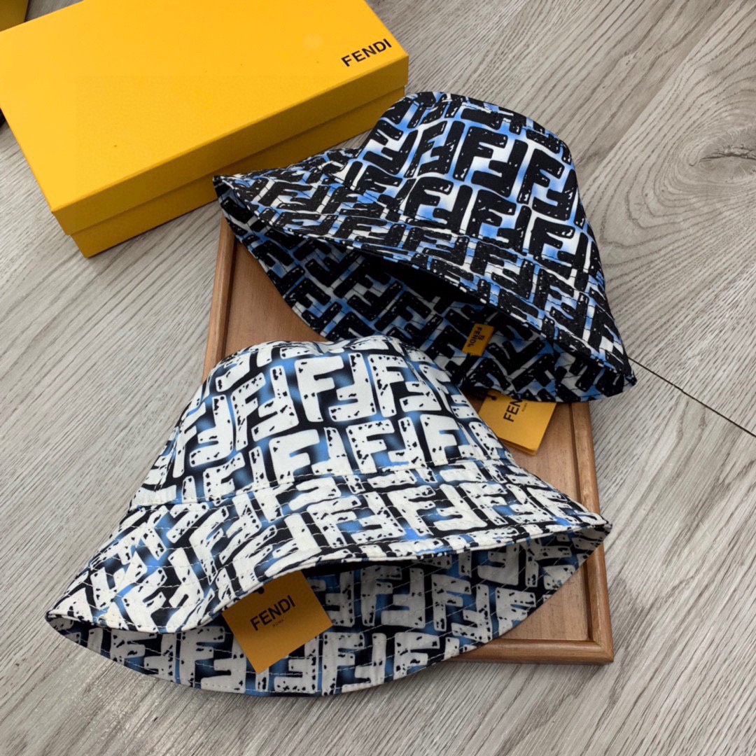 Fendi Multicolor Canvas Bucket Hat - PerfectKickZ