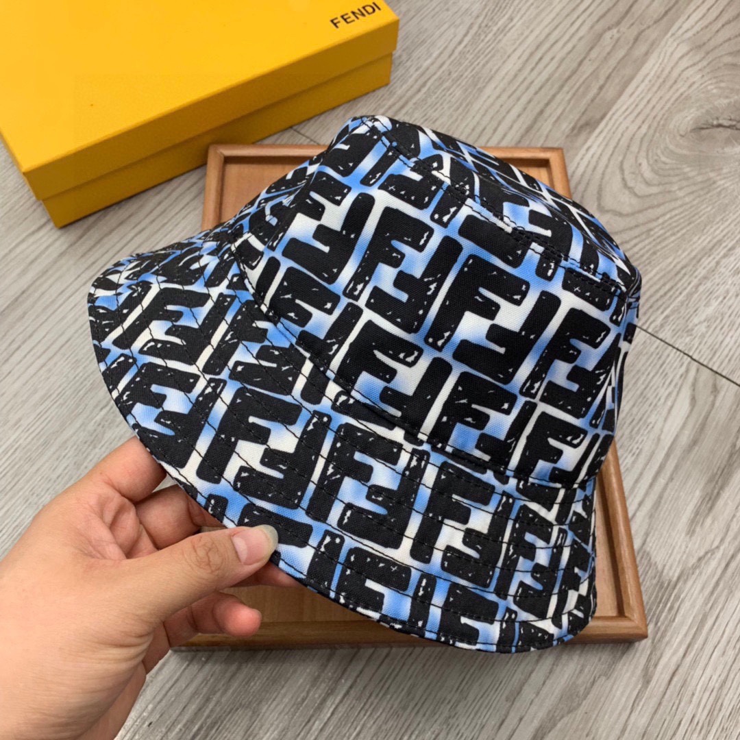 Fendi Multicolor Canvas Bucket Hat