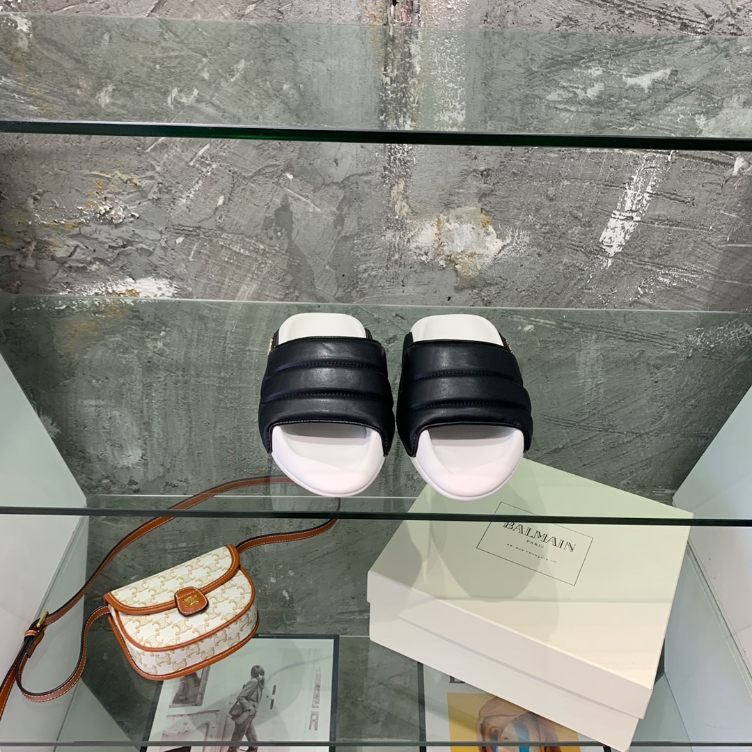 Balmain B-It-Puffy Slides - 