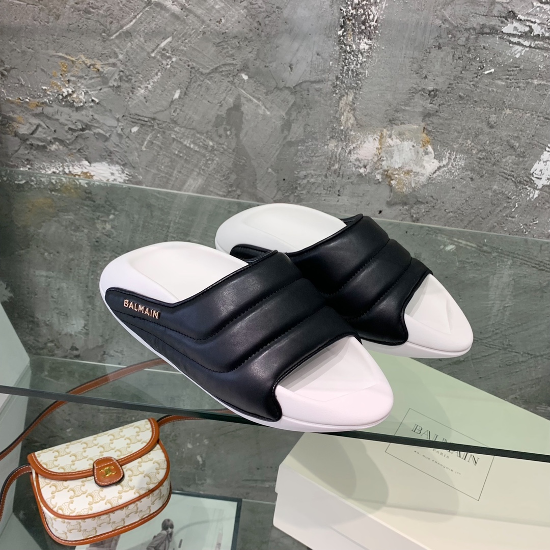 Balmain B-It-Puffy Slides - PerfectKickZ